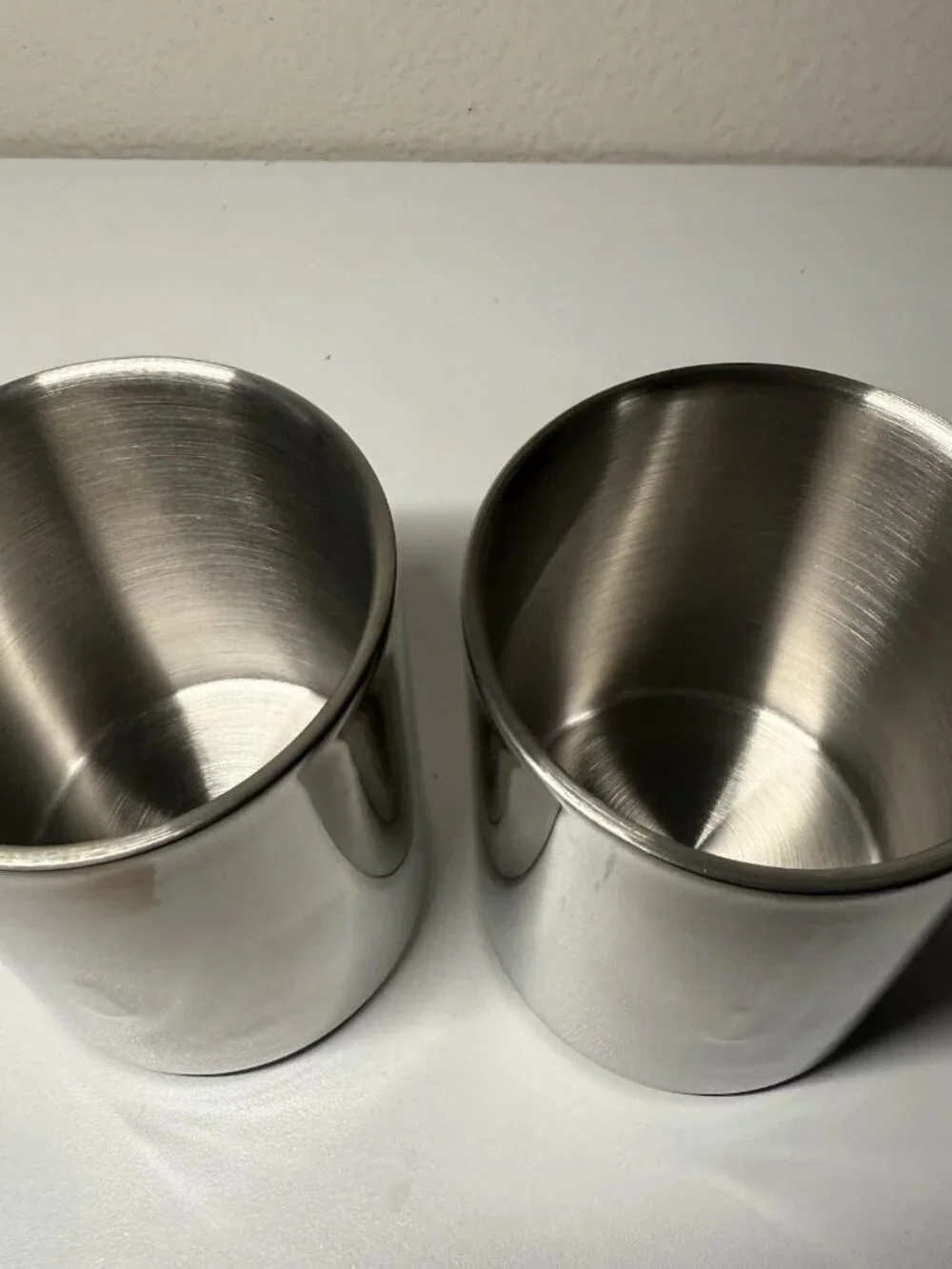 BergHOFF Stainless Steel Coffee Mugs Set of 2 Double Wall 12 oz Travel Cups
